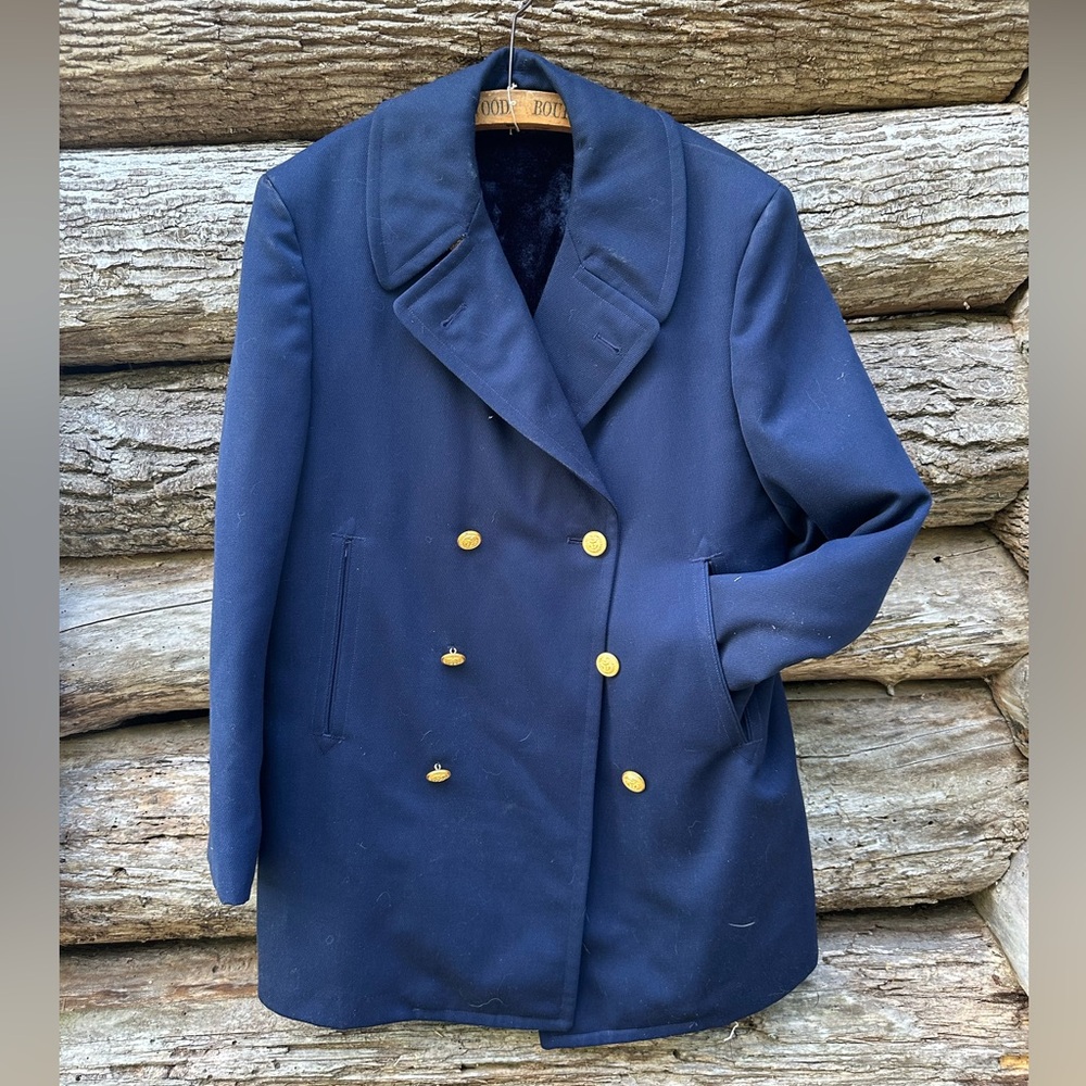 Vintage coast guard reefer overcoat size 38r